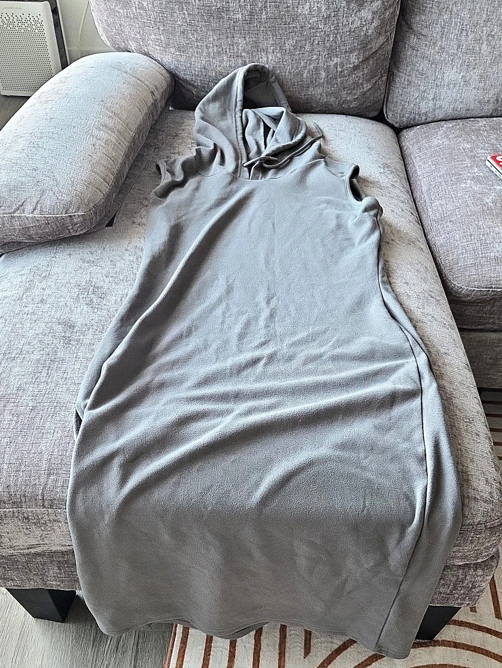 Gray Hooded Maxi Dress Like New